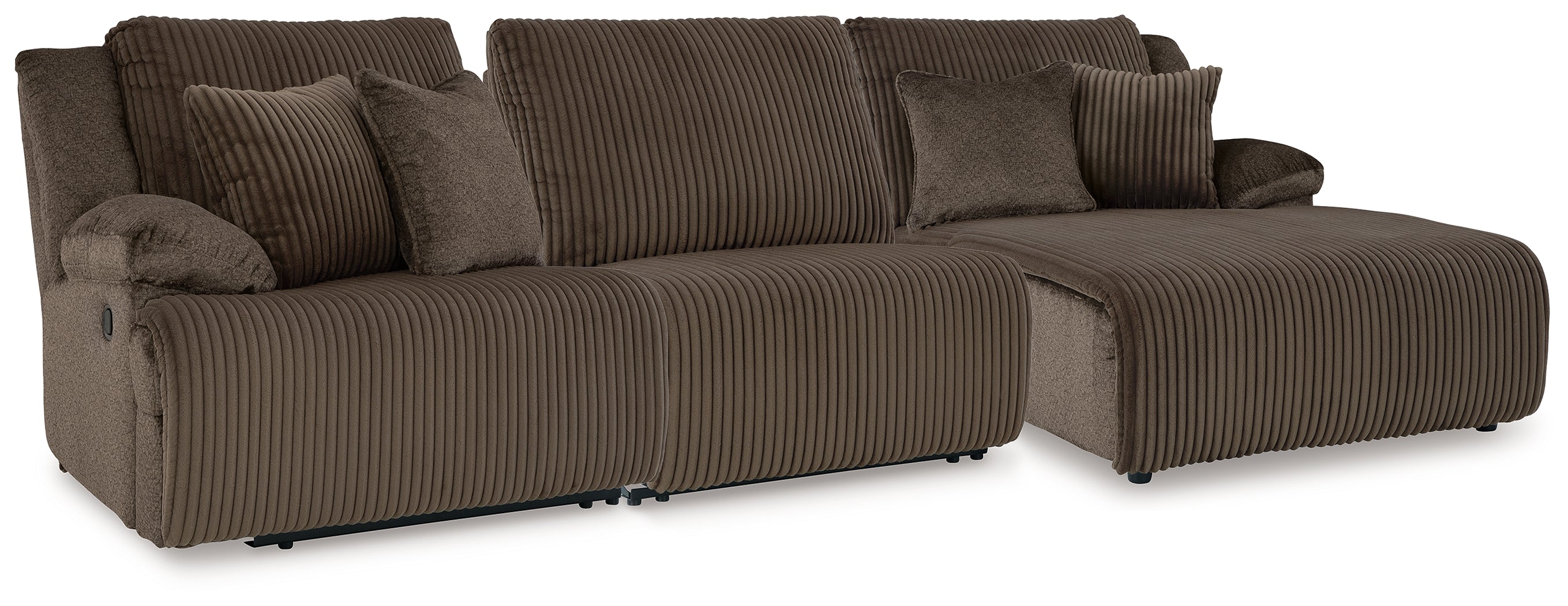 Lullora Furniture - Ashley Furniture - Top Tier Sectional - 3-Piece Sofa Chaise Sectional / Chocolate - 92705S10
