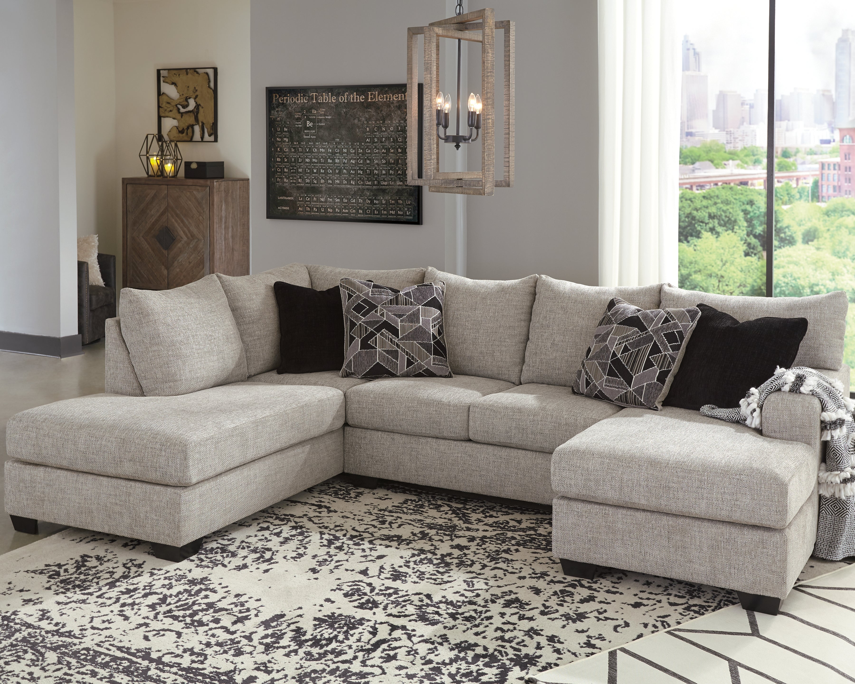 Lullora Furniture - Ashley Furniture - Megginson Sectional - RAF 2-Piece Sectional with Chaise / Storm - 96006S2