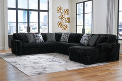 Lullora Furniture - Ashley Furniture - Midnight-Madness Sectional - LAF 3-Piece Sectional with Chaise / Onyx - 98103S9