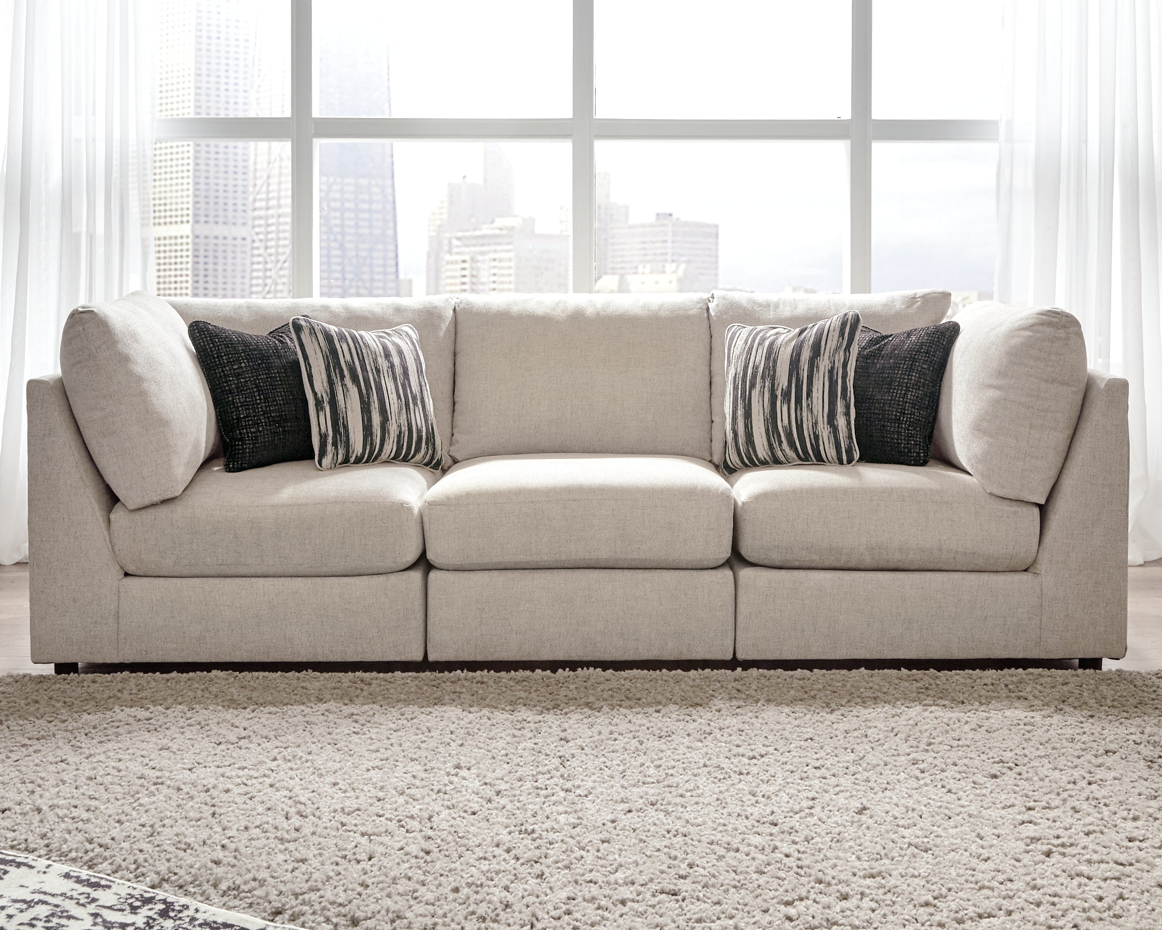 Lullora Furniture - Ashley Furniture - Kellway Sectional - 3-Piece Sectional Sofa / Bisque - 98707S6