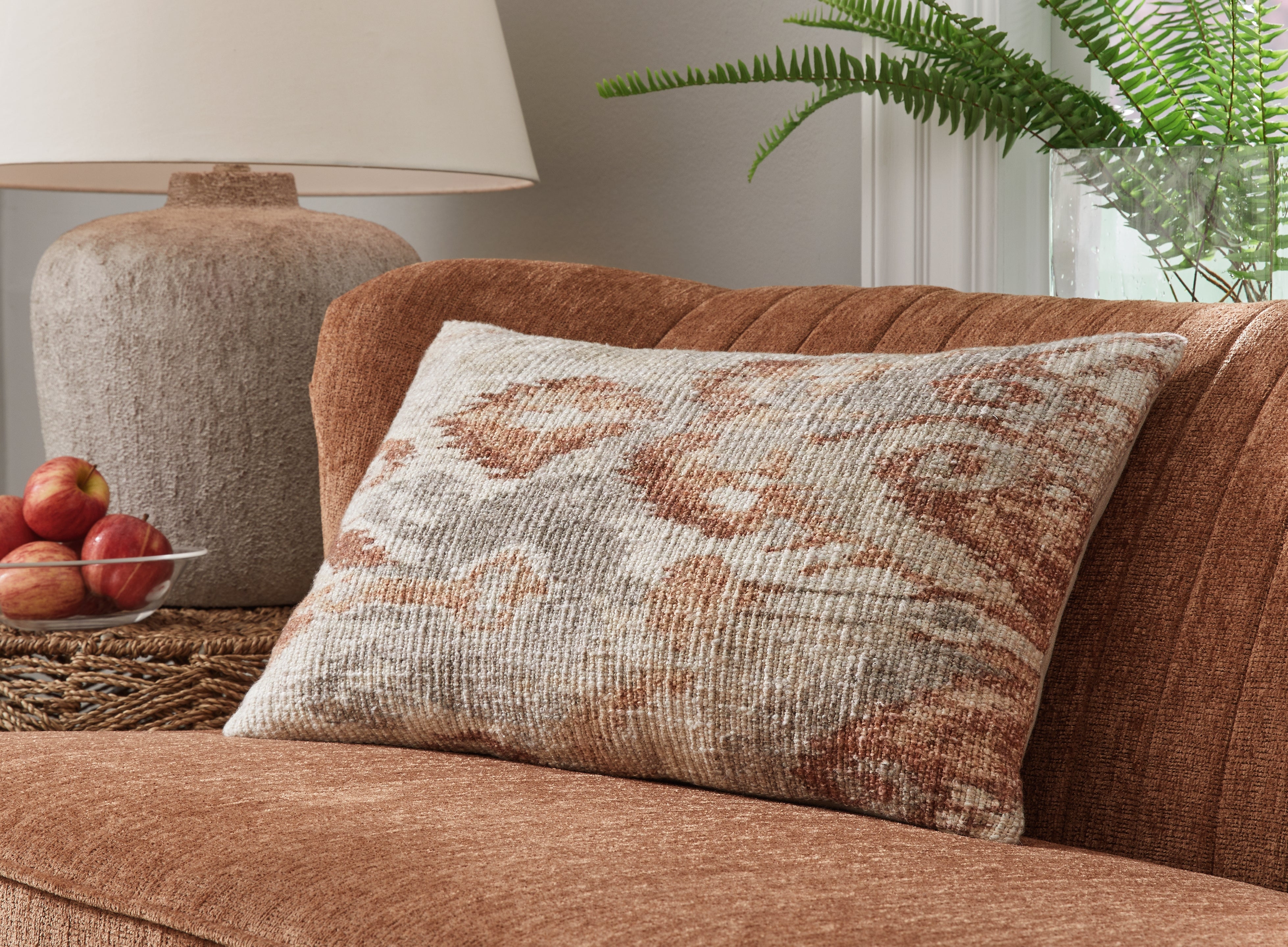 Lullora Furniture - Ashley Furniture - Aprover Pillows - Pillow / Rust/Gray/White - A1001040P
