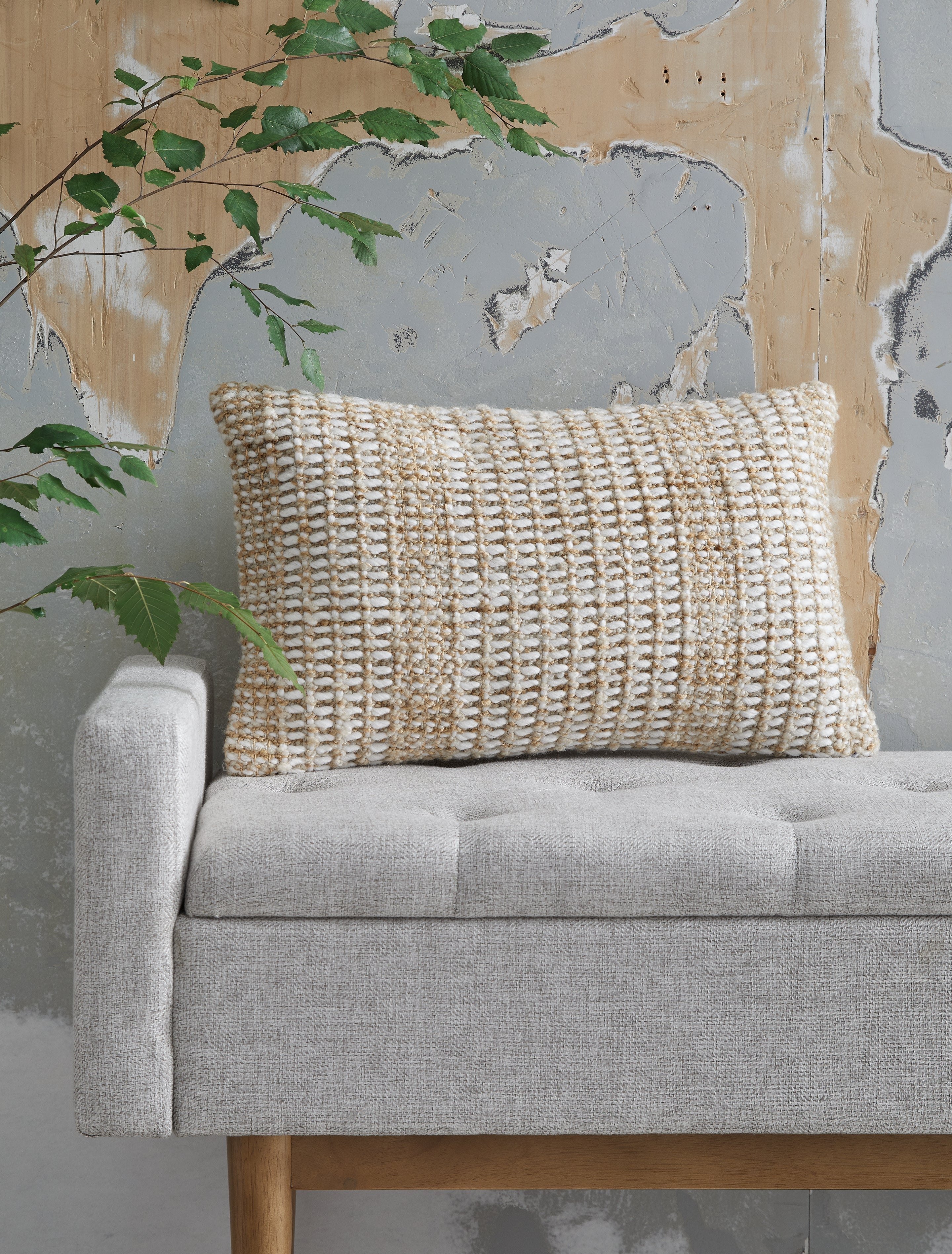 Lullora Furniture - Ashley Furniture - Hathby Pillows - Pillow / Tan/White - A1001048P