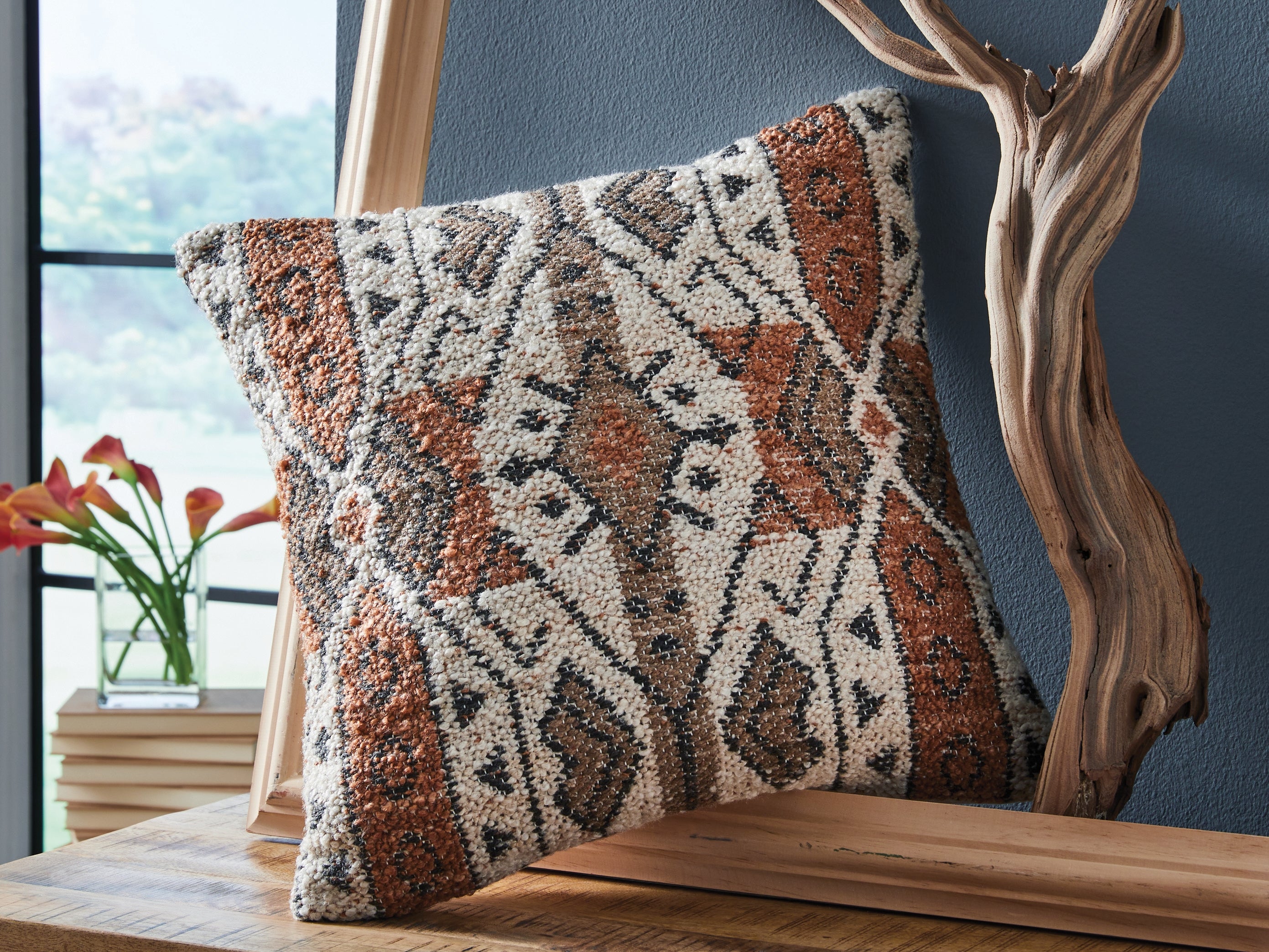 Lullora Furniture - Ashley Furniture - Kierenworth Pillows - Pillow (4/CS) / Sienna/Ivory/Black - A1001110
