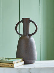 Lullora Furniture - Ashley Furniture - Aadeen Vase - Vase / Distressed Brown - A2000674