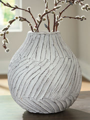 Lullora Furniture - Ashley Furniture - Shelvie Vase - Vase / Distressed White - A2000848