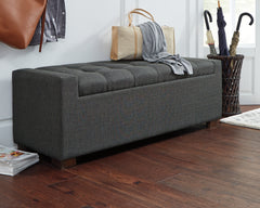 Lullora Furniture - Ashley Furniture - Cortwell Storage Bench - Storage Bench / Gray / 54"W x 18"D x 18"H - A3000224