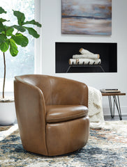 Lullora Furniture - Ashley Furniture - Kierreys Swivel Accent Chair - Swivel Accent Chair / Bone - A3000703