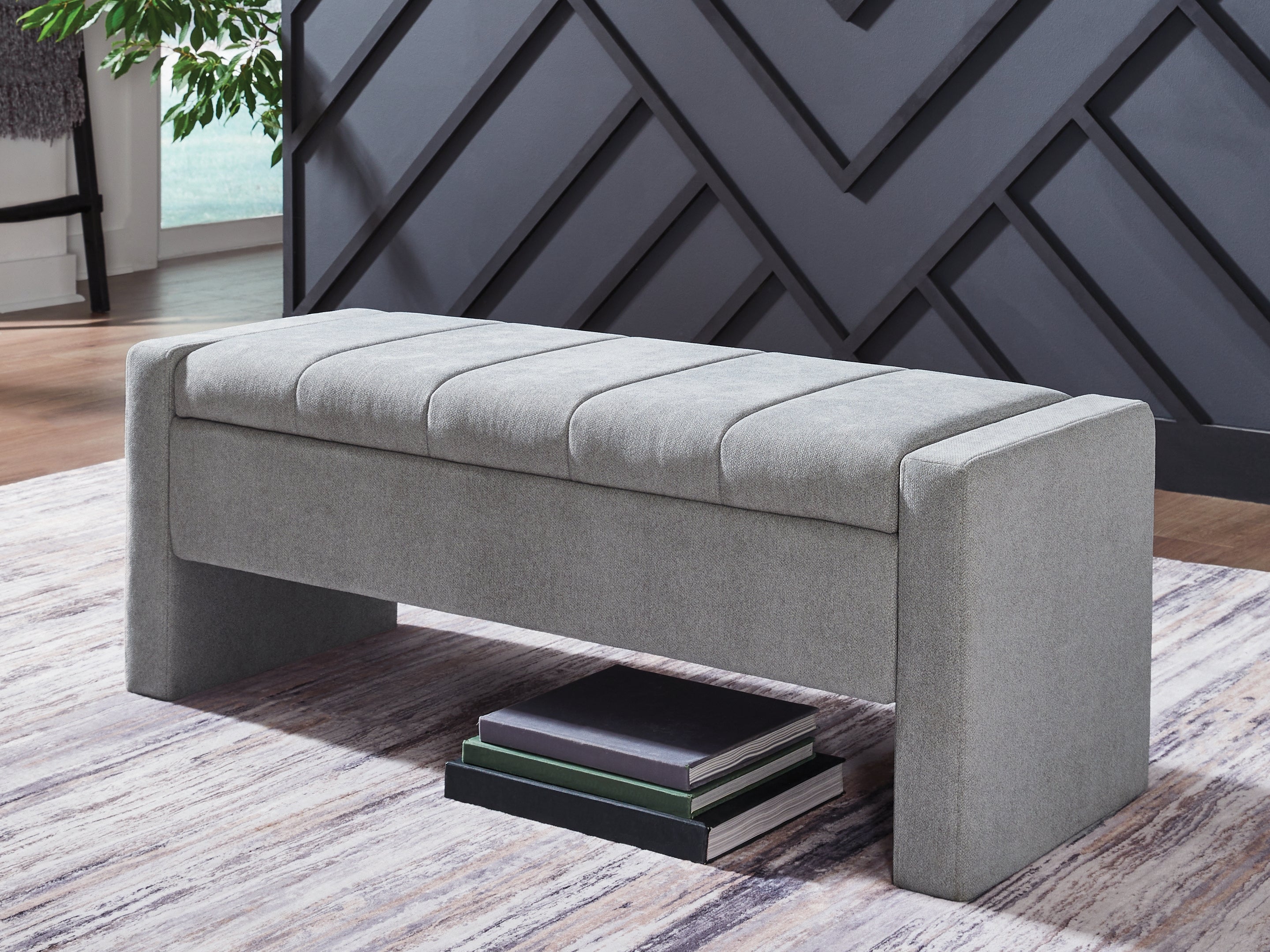 Lullora Furniture - Ashley Furniture - Akselman Storage Bench - Storage Bench / Gray / 50"W x 19"D x 19"H - A3000744