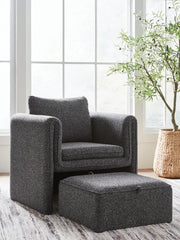 Lullora Furniture - Ashley Furniture - Vreni Accent Chair - Accent Chair / Charcoal/Black - A3000754