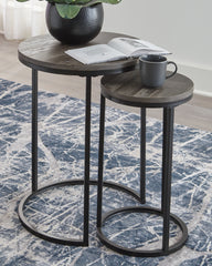 Lullora Furniture - Ashley Furniture - Briarsboro Accent Table (Set of 2) - Accent Table Set (Set of 2) / Black/Gray - A4000231
