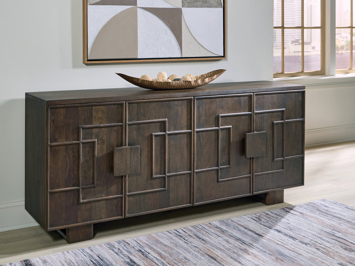 Lullora Furniture - Ashley Furniture - Cato Accent Cabinet - Accent Cabinet / Dark Brown - A4000682