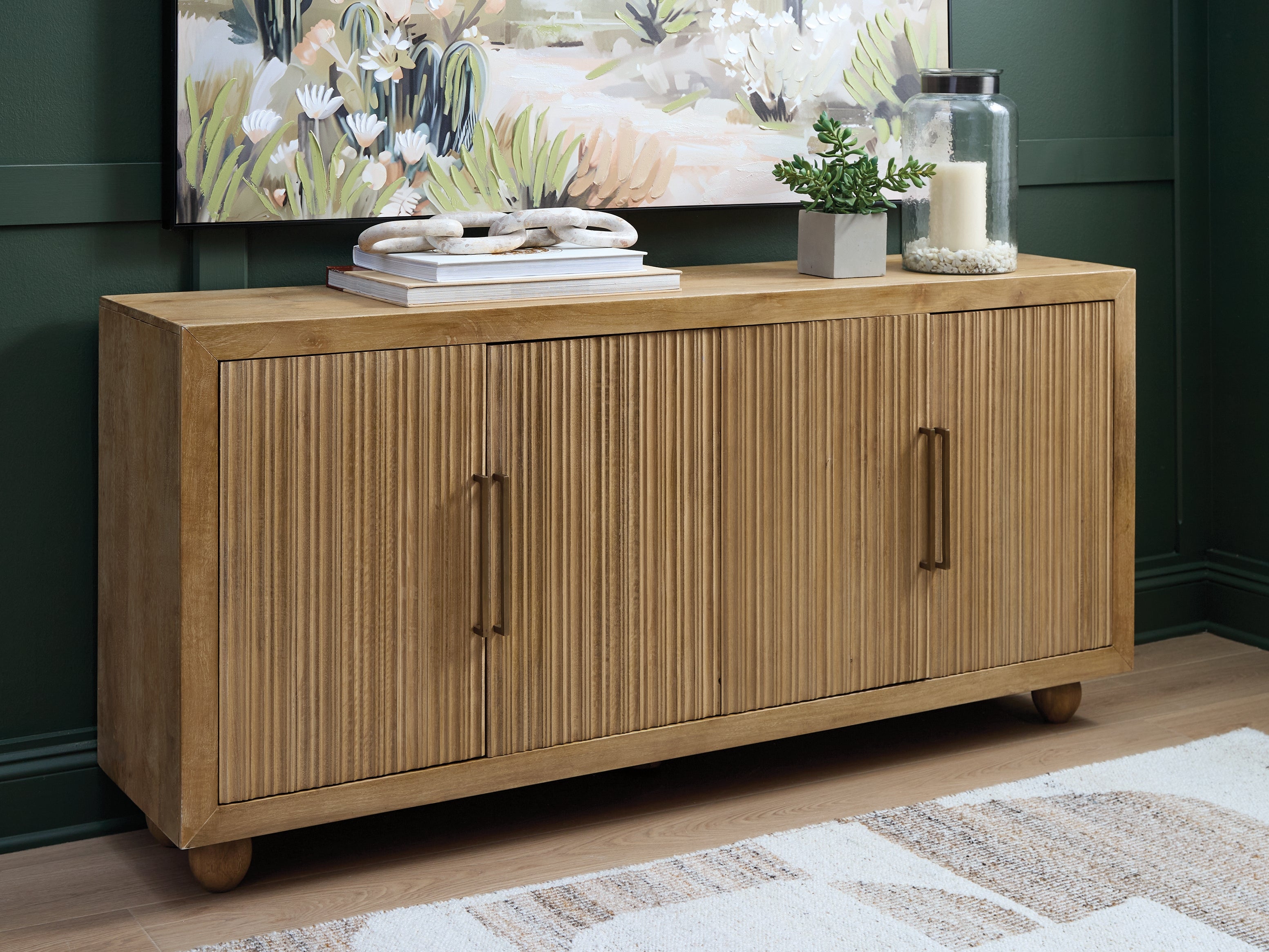 Lullora Furniture - Ashley Furniture - Niam Accent Cabinet - Accent Cabinet / Light Antique Beige - A4000684
