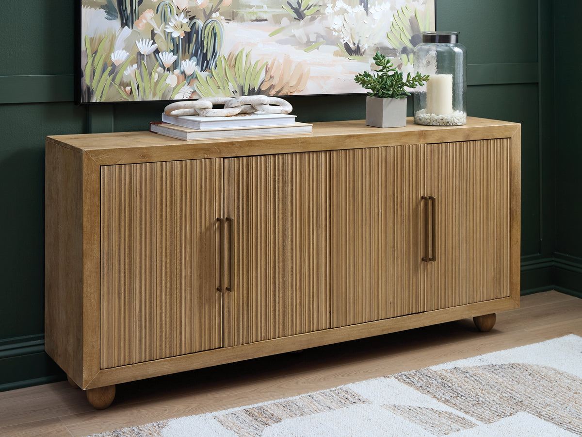Lullora Furniture - Ashley Furniture - Niam Accent Cabinet - Accent Cabinet / Light Antique Beige - A4000684