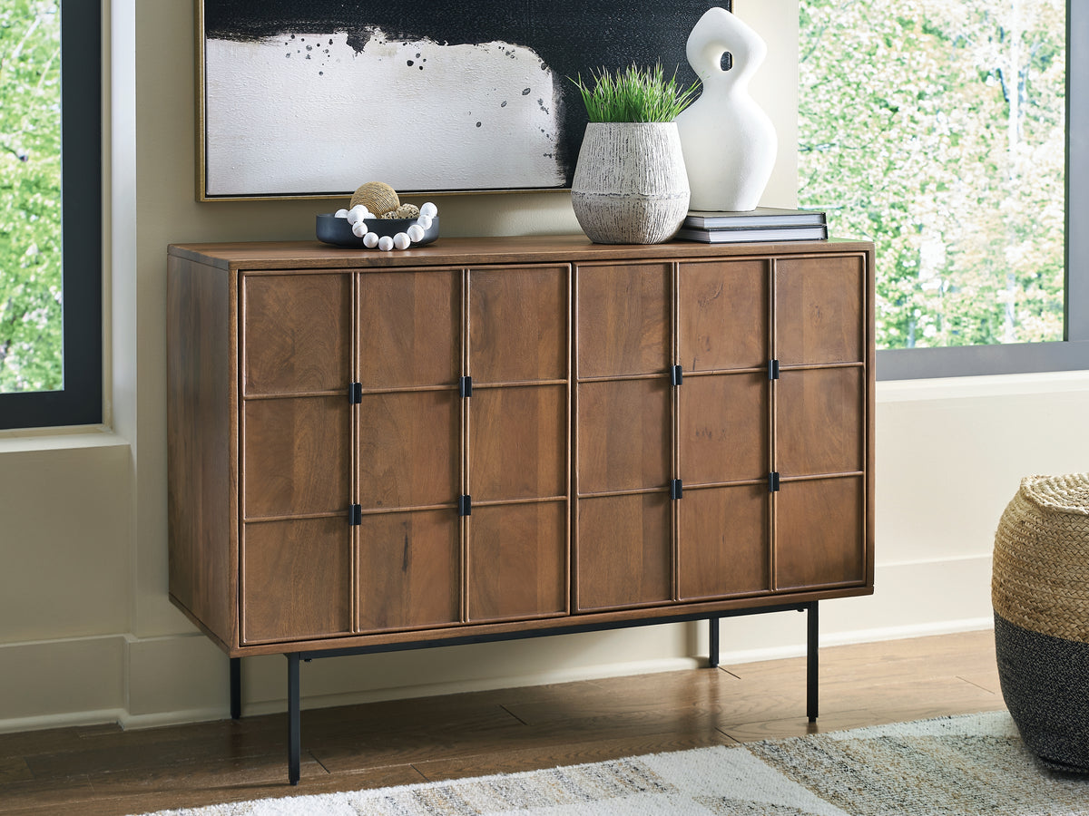 Lullora Furniture - Ashley Furniture - Juddins Accent Cabinet - Accent Cabinet / Brown - A4000692