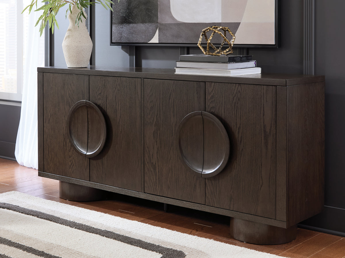 Lullora Furniture - Ashley Furniture - Veeda Accent Cabinet - Accent Cabinet / Dark Brown - A4000703