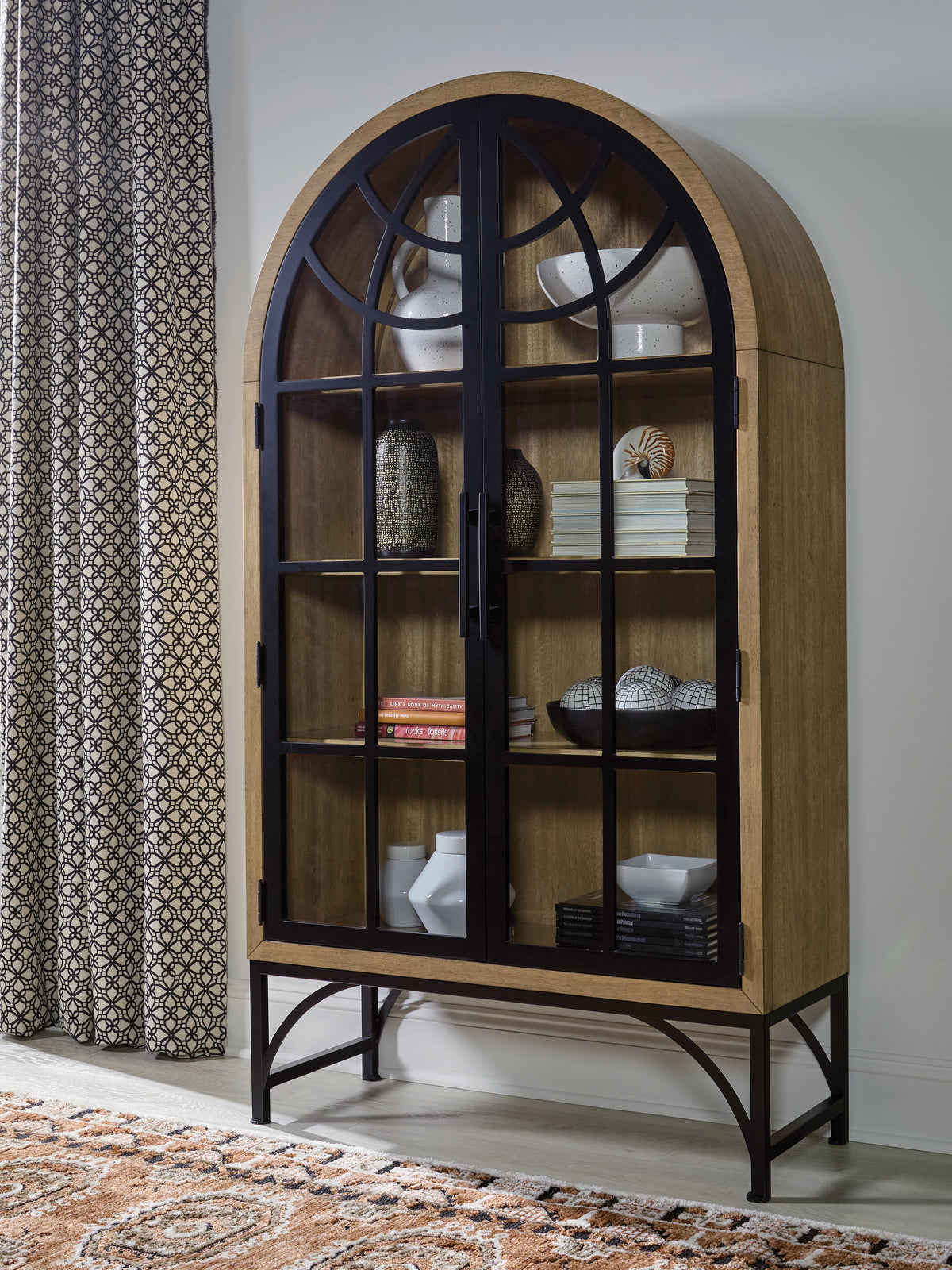 Lullora Furniture - Ashley Furniture - Gwenwich Accent Cabinet - Accent Cabinet / Natural/Black - A4000704