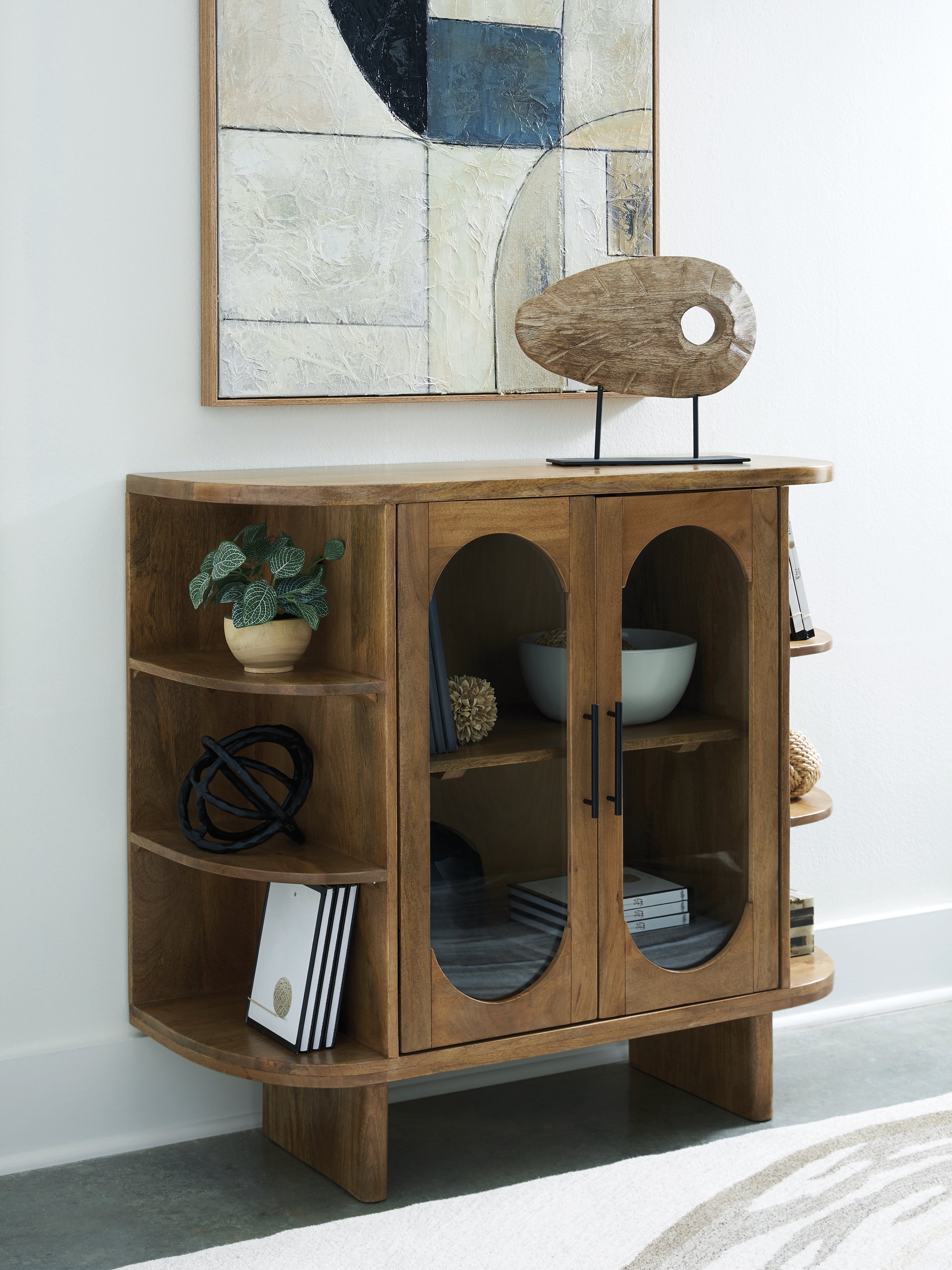 Lullora Furniture - Ashley Furniture - Niall Accent Cabinet - Accent Cabinet / Light Brown - A4000707