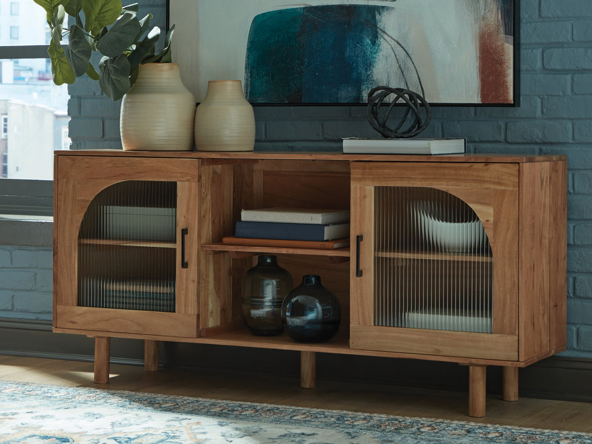 Lullora Furniture - Ashley Furniture - Adway Accent Cabinet - Accent Cabinet / Natural Brown - A4000709