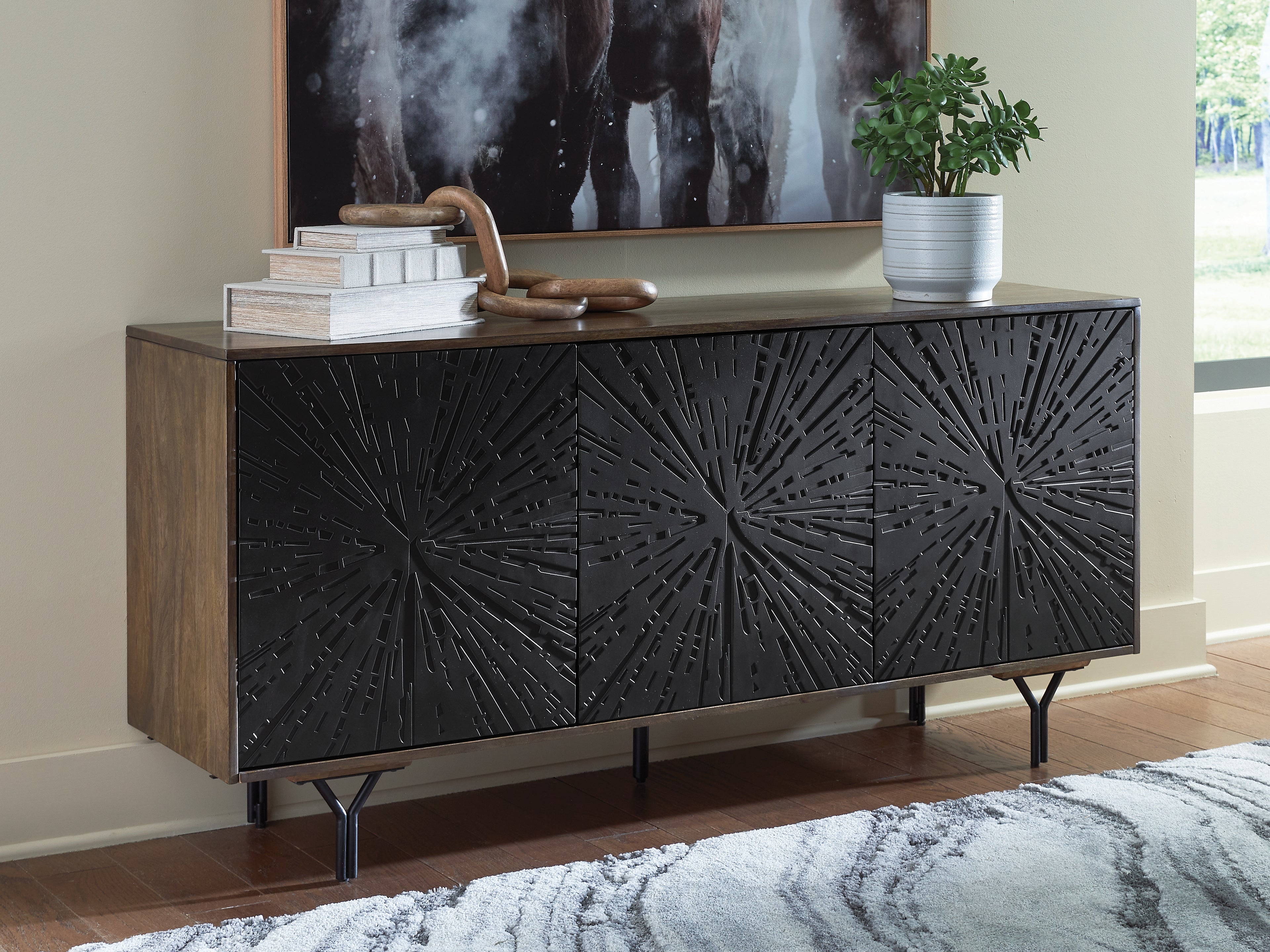 Lullora Furniture - Ashley Furniture - Lavinmont Accent Cabinet - Accent Cabinet / Multi Brown - A4000710
