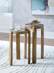 Lullora Furniture - Ashley Furniture - Jossor Accent Table (Set of 2) - Accent Table Set (Set of 2) / Light Brown - A4000726