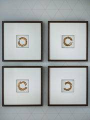 Lullora Furniture - Ashley Furniture - Dallbourne Wall Decor - Wall Art Set (4/CN) / White/Gold Finish - A8000491