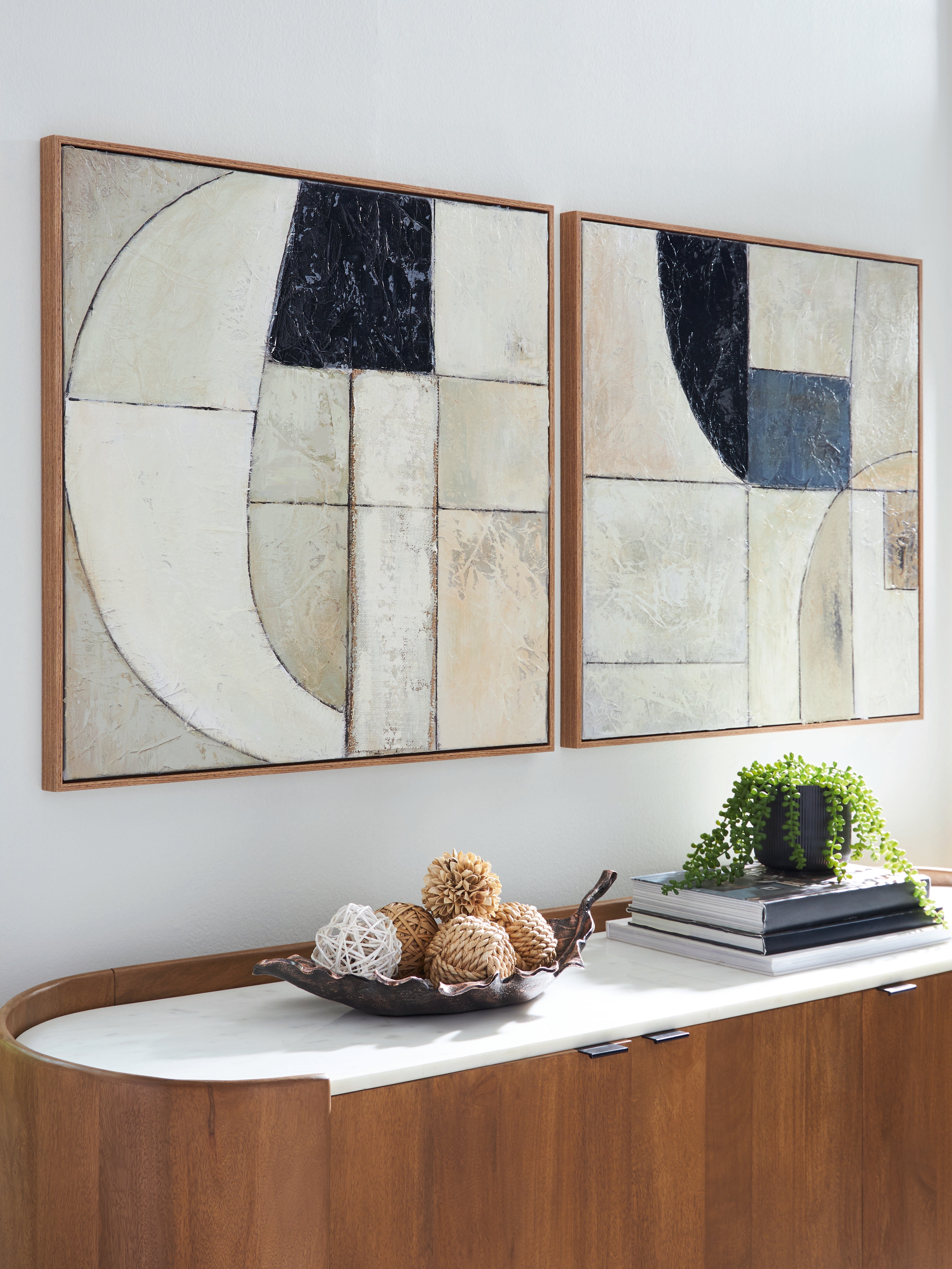 Lullora Furniture - Ashley Furniture - Bexlen Wall Decor - Wall Art Set (Set of 2) / Tan/Taupe/Black - A8000498