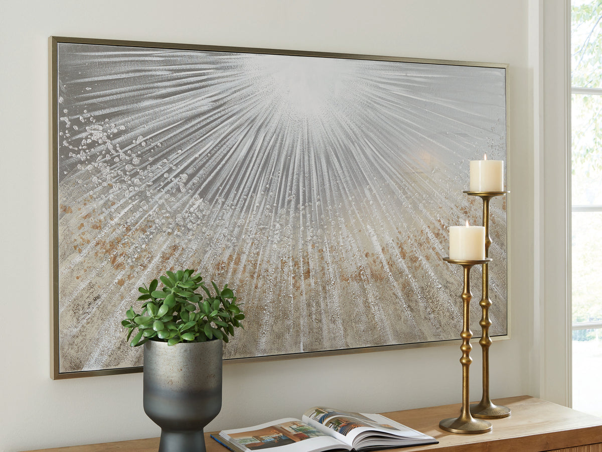 Lullora Furniture - Ashley Furniture - Waldard Wall Decor - Wall Art / Gray/Taupe/White - A8000501