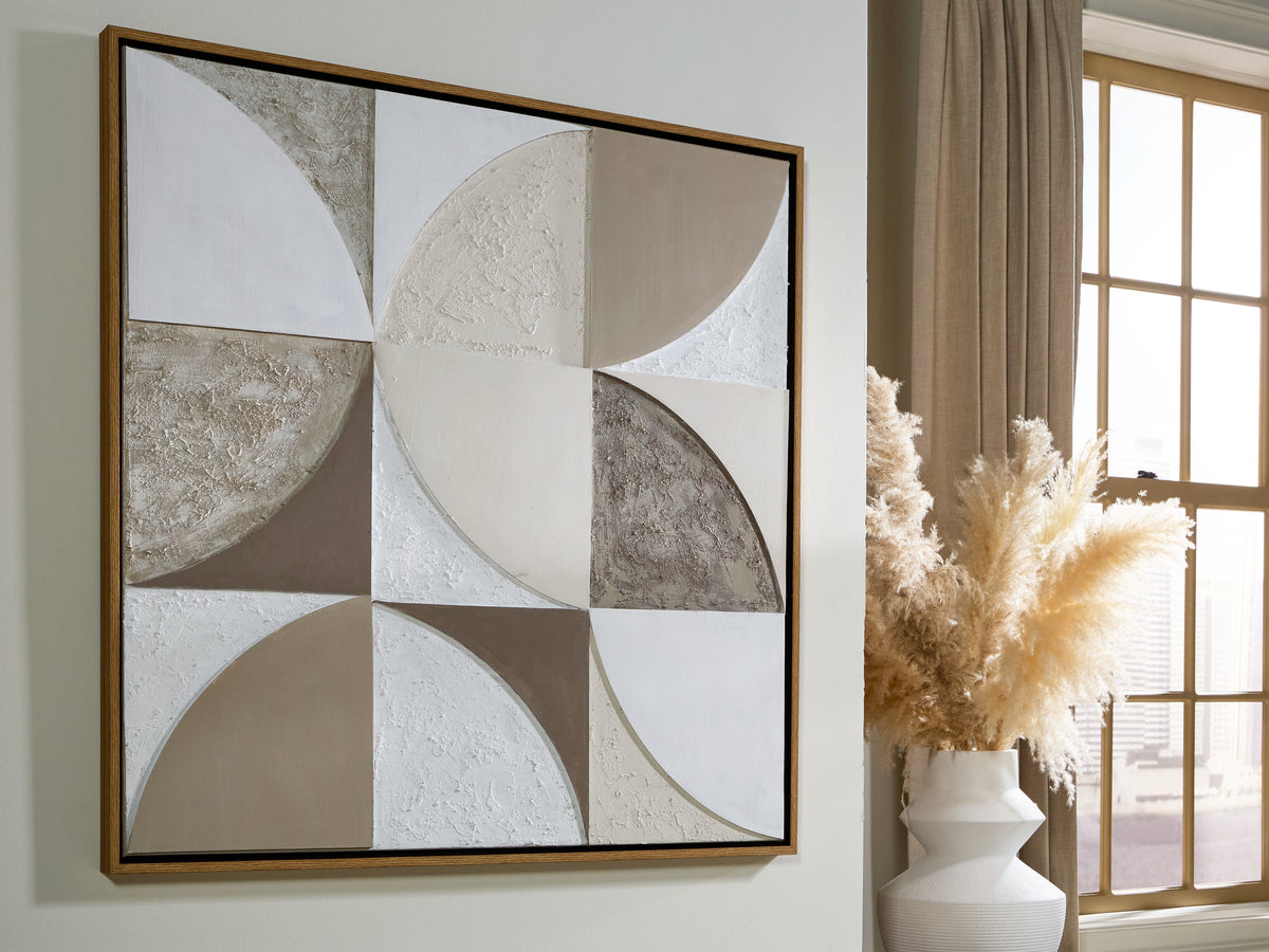 Lullora Furniture - Ashley Furniture - Harelman Wall Decor - Wall Art / Tan/Taupe/White - A8000502