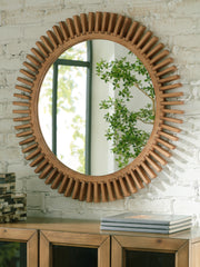Lullora Furniture - Ashley Furniture - Tedwell Mirror - Accent Mirror / Brown - A8010410
