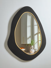 Lullora Furniture - Ashley Furniture - Kierlock Mirror - Accent Mirror / Black/Gold Finish - A8010414