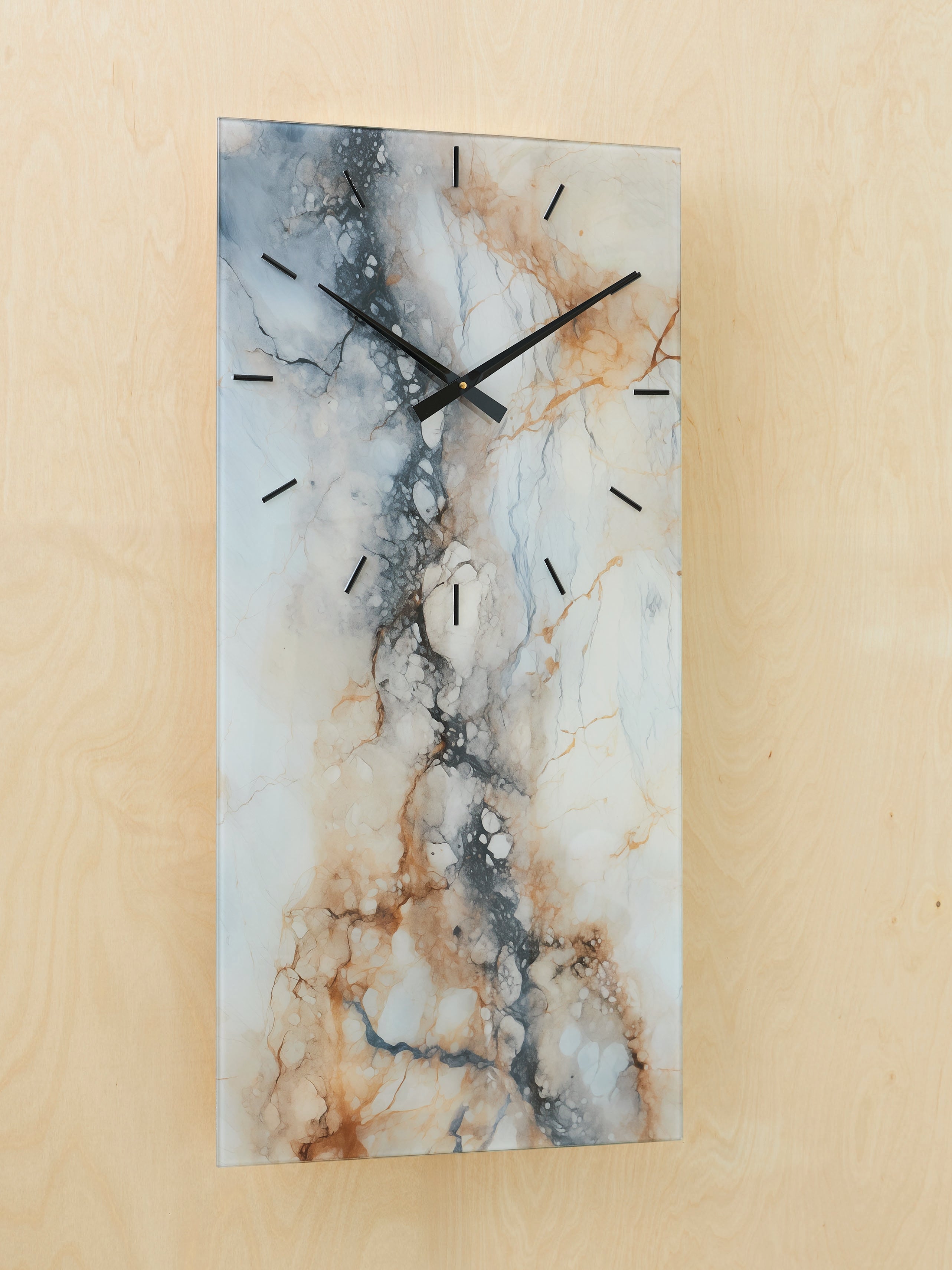 Lullora Furniture - Ashley Furniture - Teague Wall Decor - Wall Clock / Brown/Gray/Ivory - A8010432
