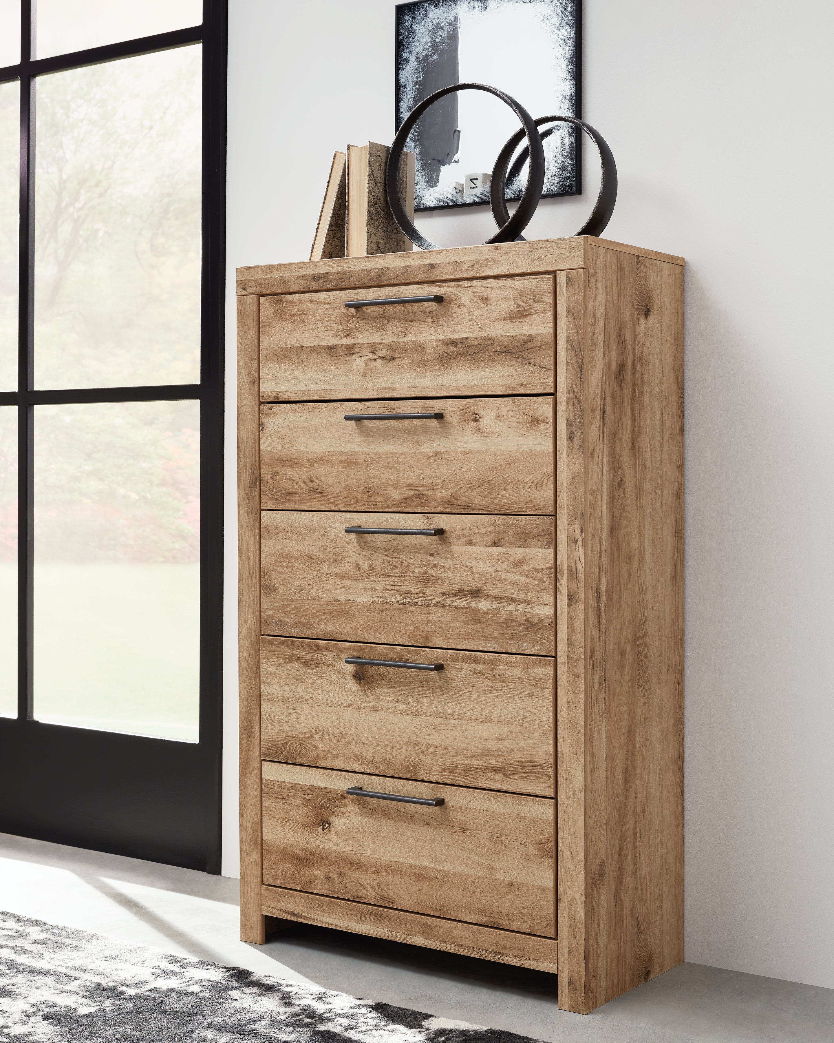 Lullora Furniture - Ashley Furniture - Hyanna Bedroom - Five Drawer Chest / Tan Brown - B1050-46