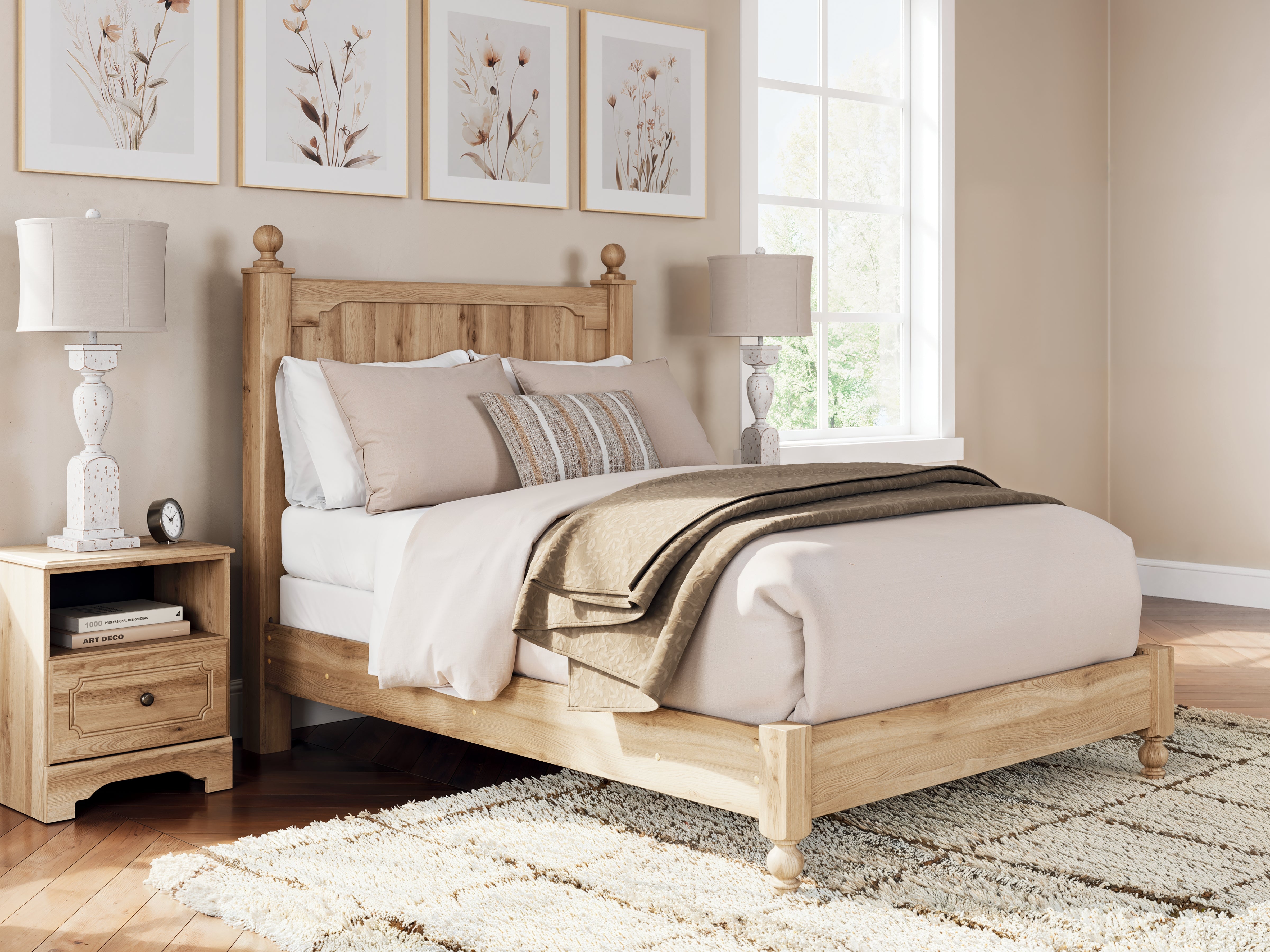Lullora Furniture - Ashley Furniture - Aleaport Bedroom - Full Panel Bed / Warm Brown - PCB1075B4