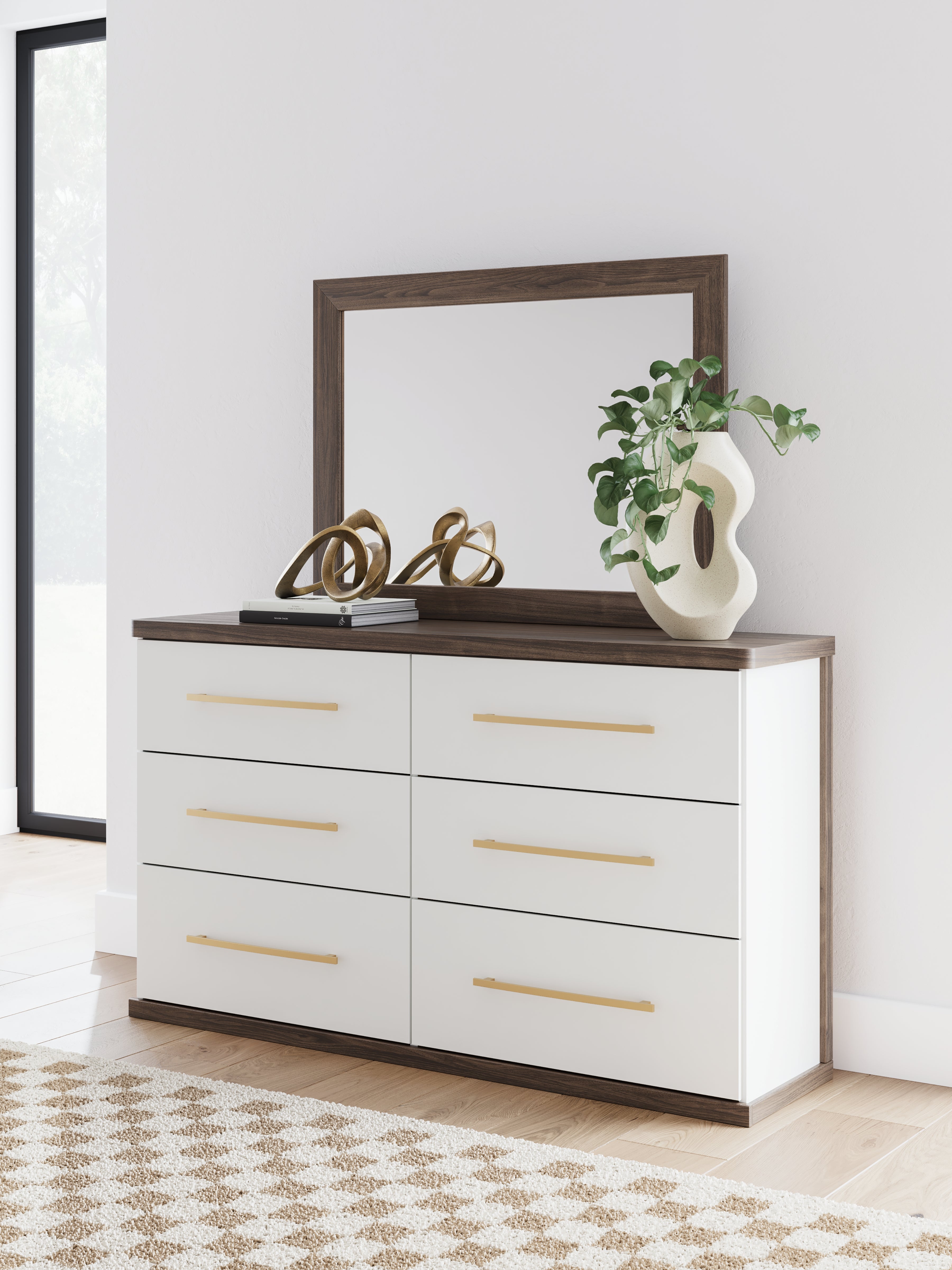 Lullora Furniture - Ashley Furniture - Kendanport Bedroom - Dresser and Mirror / Brown - PCB1108B1
