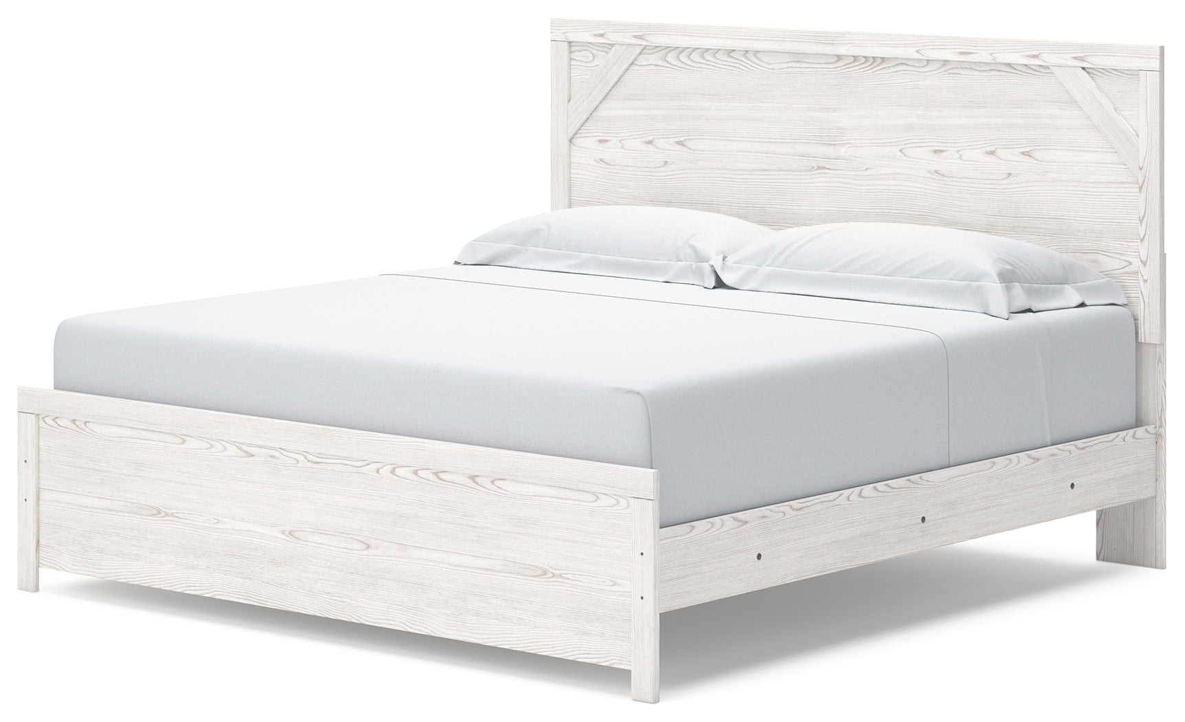 Lullora Furniture - Ashley Furniture - Gerridan Bedroom - King Panel Bed / White/Gray - B1190B3