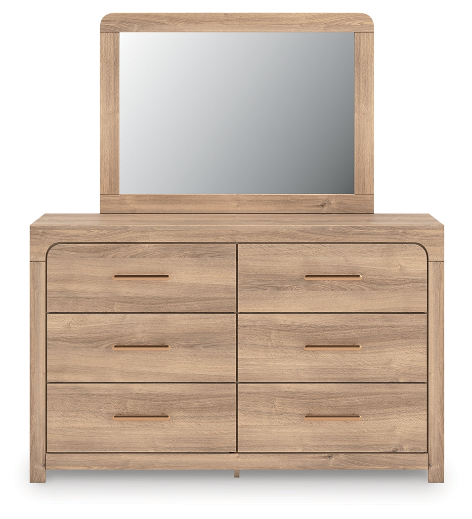 Lullora Furniture - Ashley Furniture - Kinlanni Bedroom - Dresser and Mirror / Tan - PCB1360B1