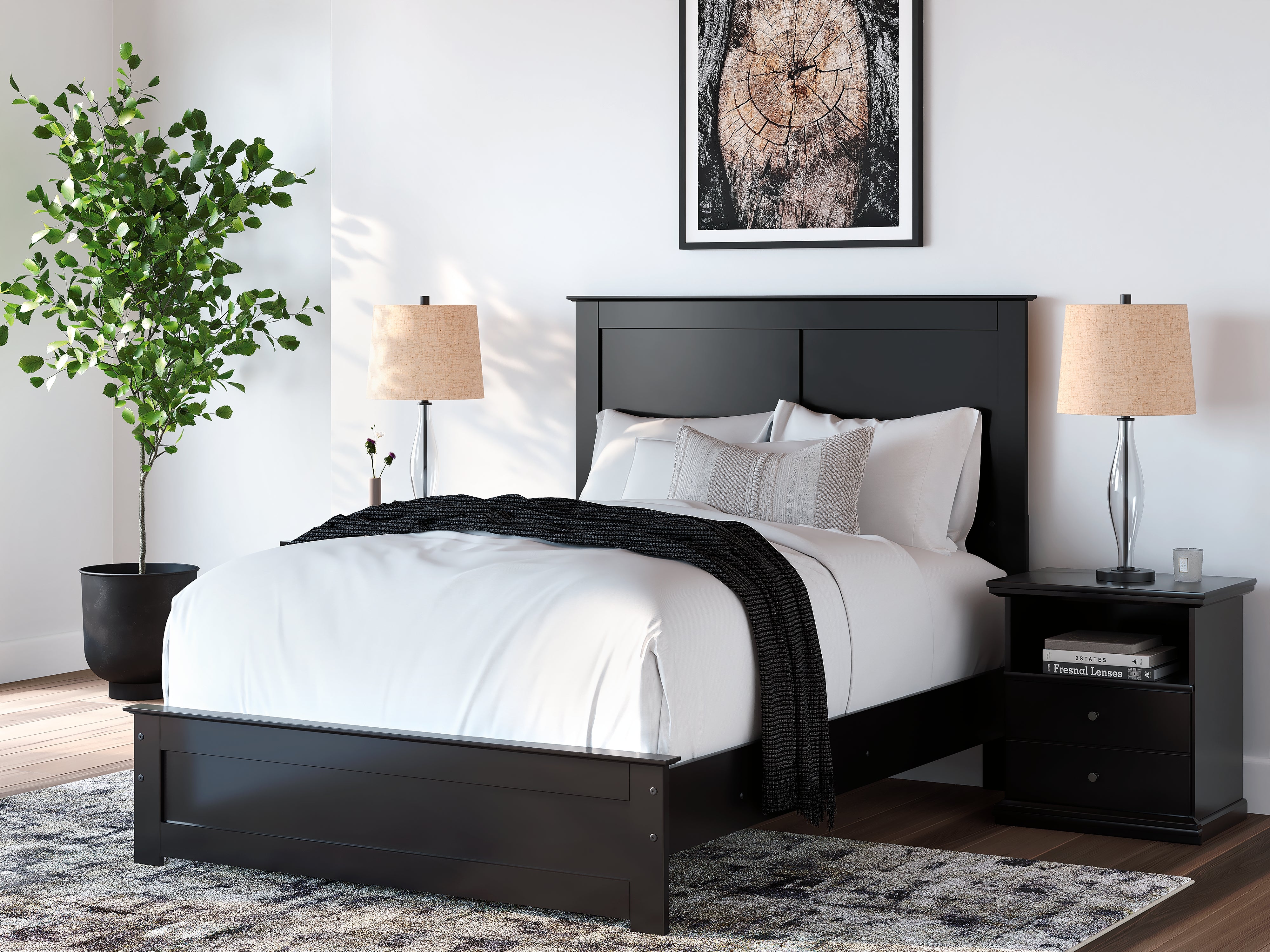 Lullora Furniture - Ashley Furniture - Maribel Bedroom - Full Panel Bed / Black - B138B52