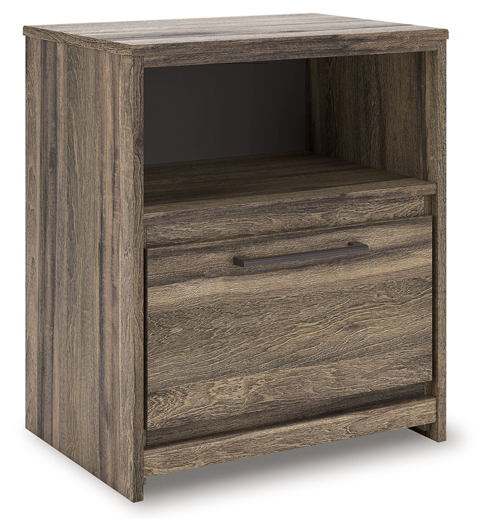 Lullora Furniture - Ashley Furniture - Elbrim Bedroom - One Drawer Night Stand / Brown - PCB2005-91