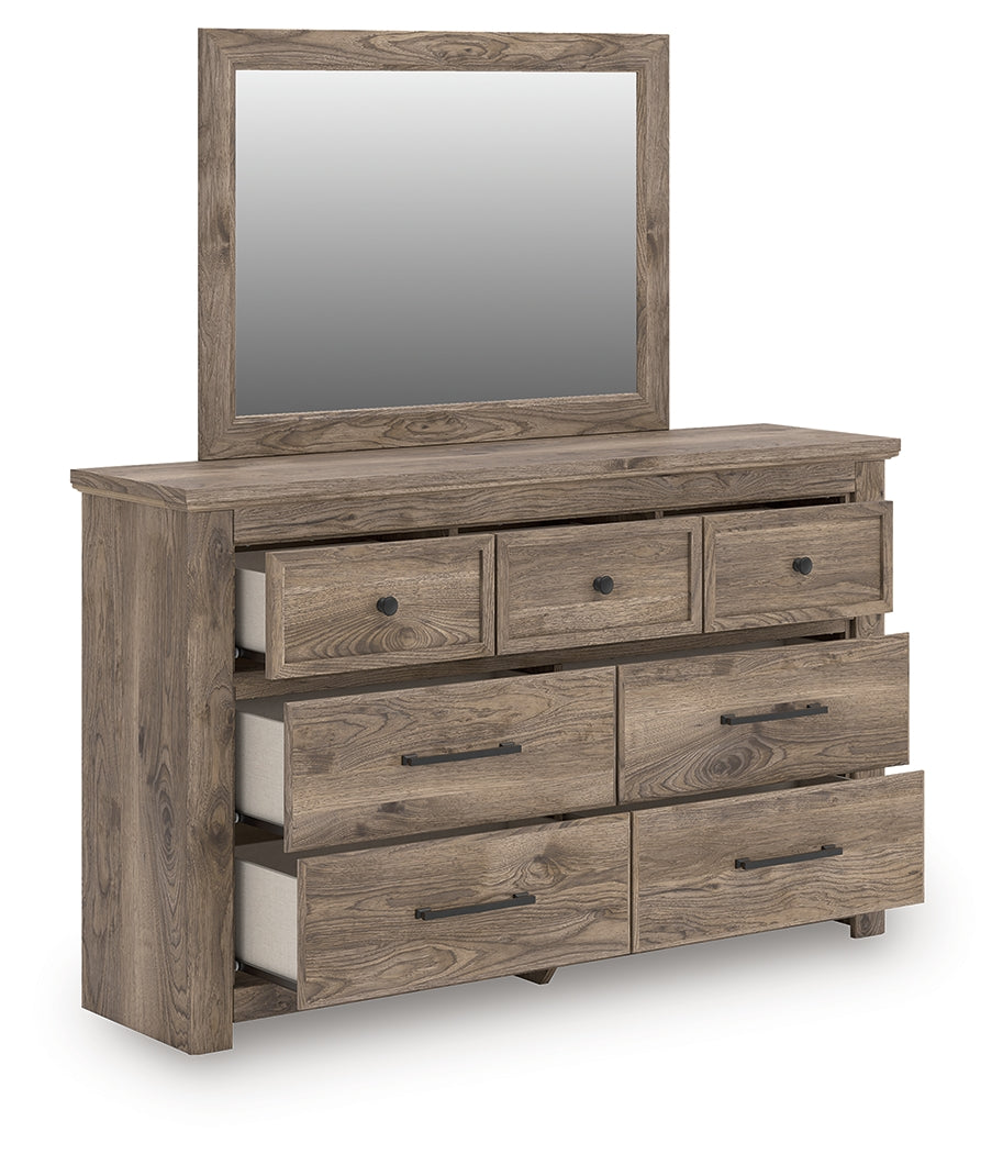 Lullora Furniture - Ashley Furniture - Rusticott Bedroom - Dresser and Mirror / Brown - PCB2260B1