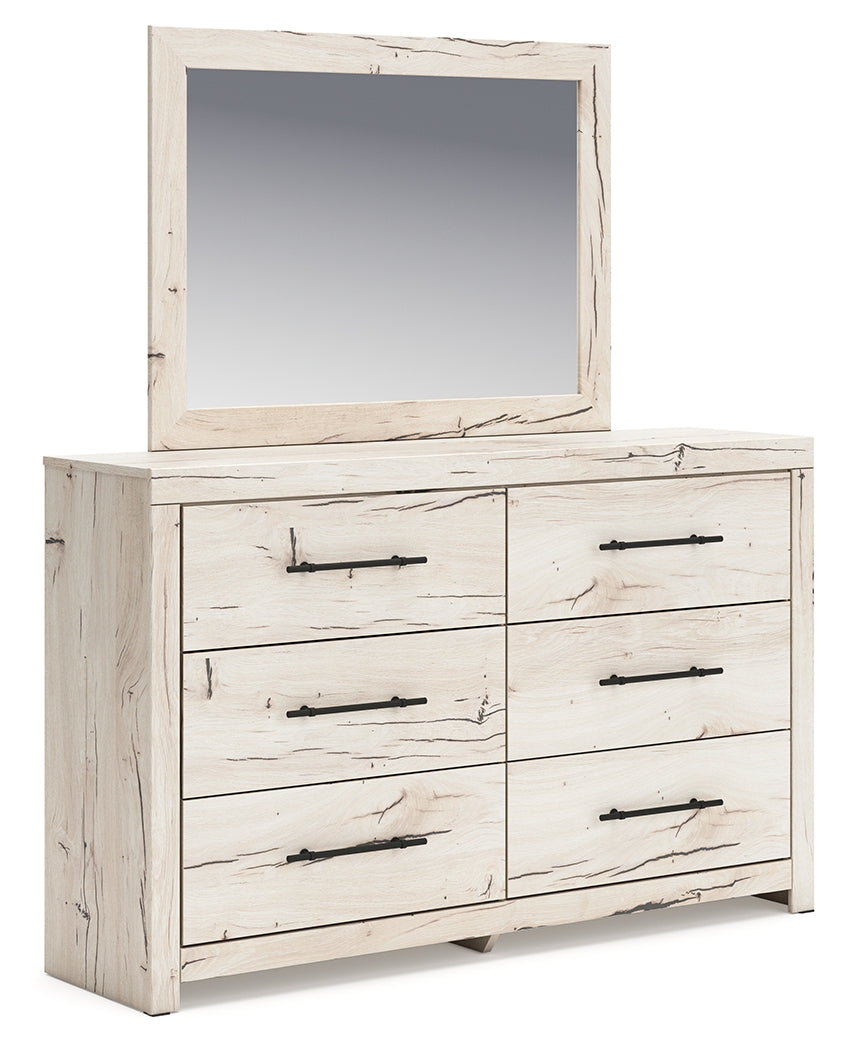 Lullora Furniture - Ashley Furniture - Lawroy Bedroom - Dresser and Mirror / Light Natural - B2310B1