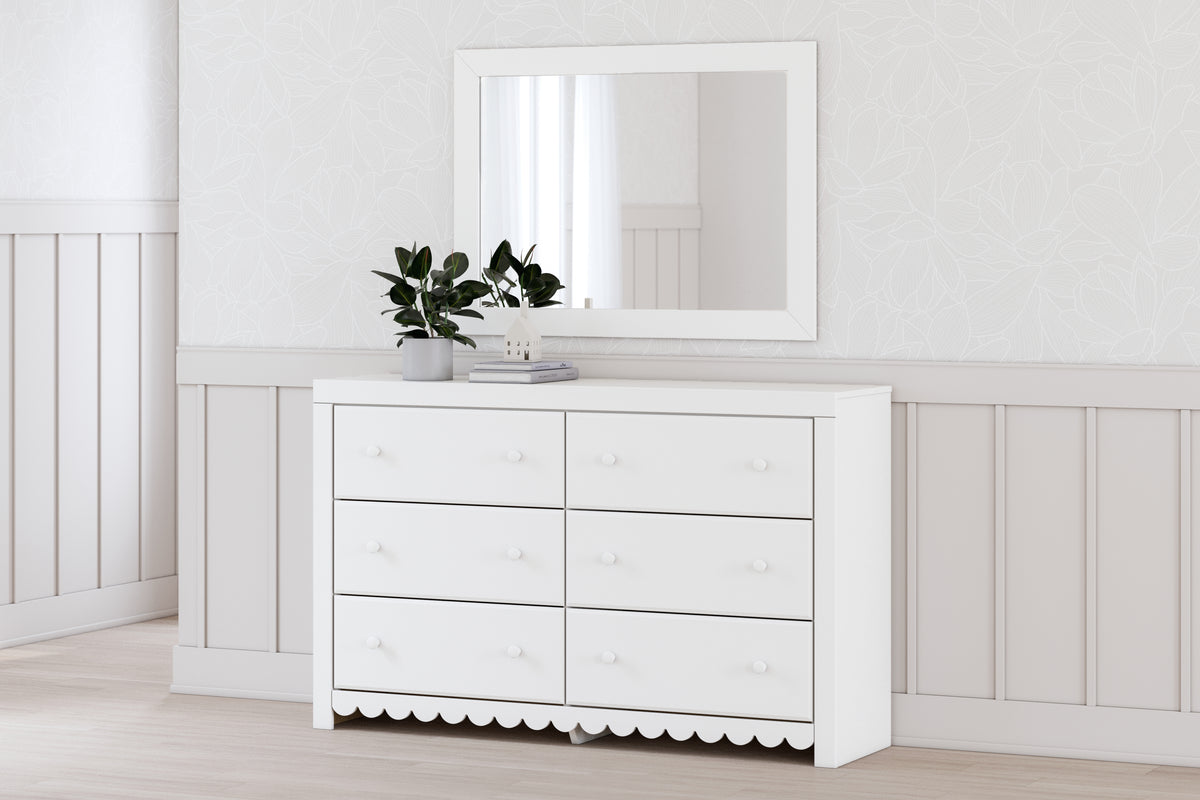 Lullora Furniture - Ashley Furniture - Mollviney Bedroom - Two Drawer Night Stand / White - B2540-92