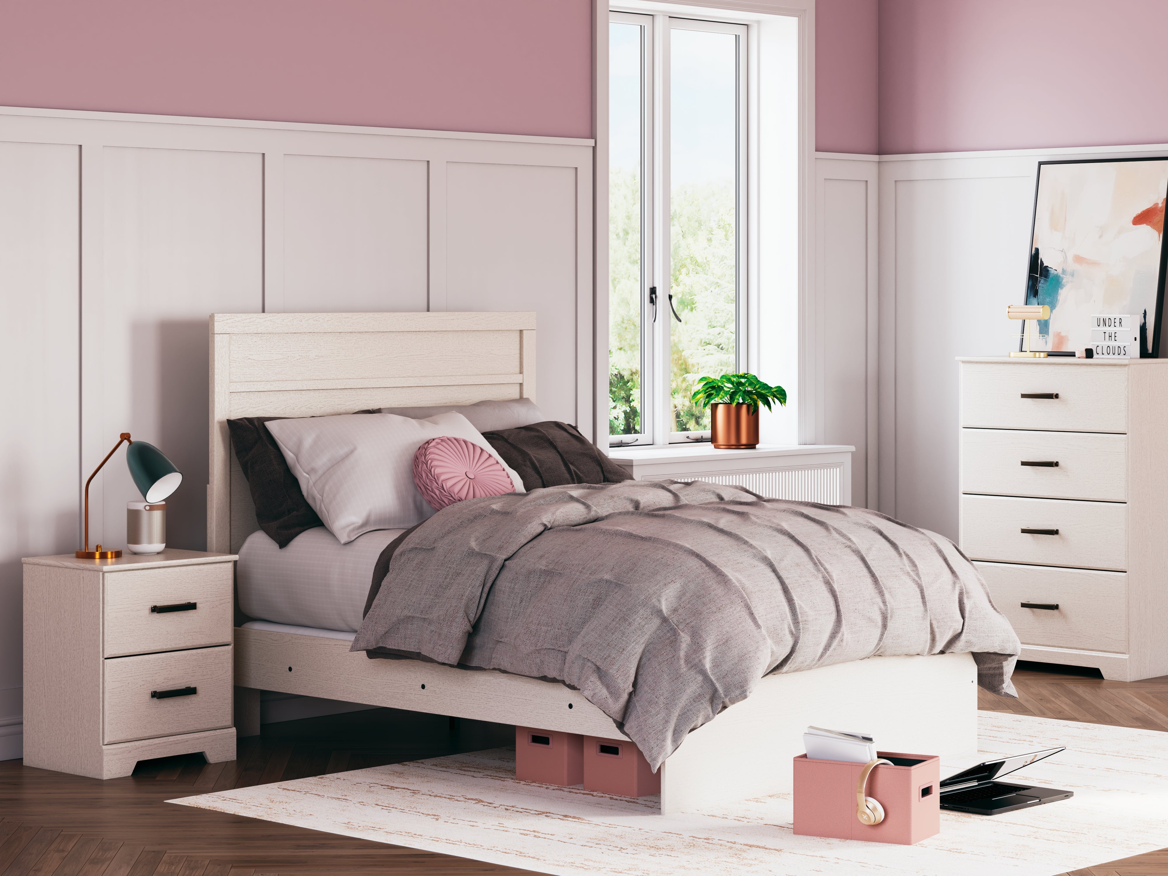 Lullora Furniture - Ashley Furniture - Stelsie Bedroom - Full Panel Bed / White - B2588B4