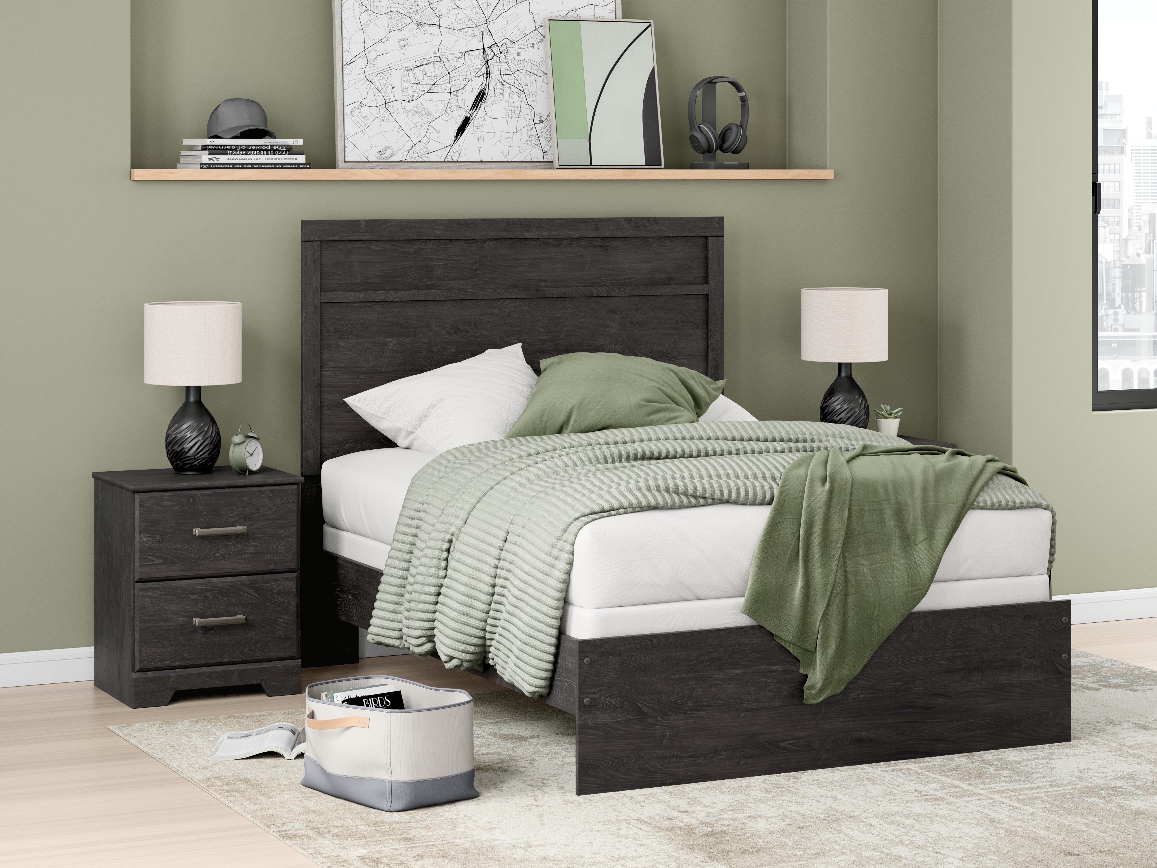 Lullora Furniture - Ashley Furniture - Belachime Bedroom - Full Panel Bed / Charcoal - B2589B5