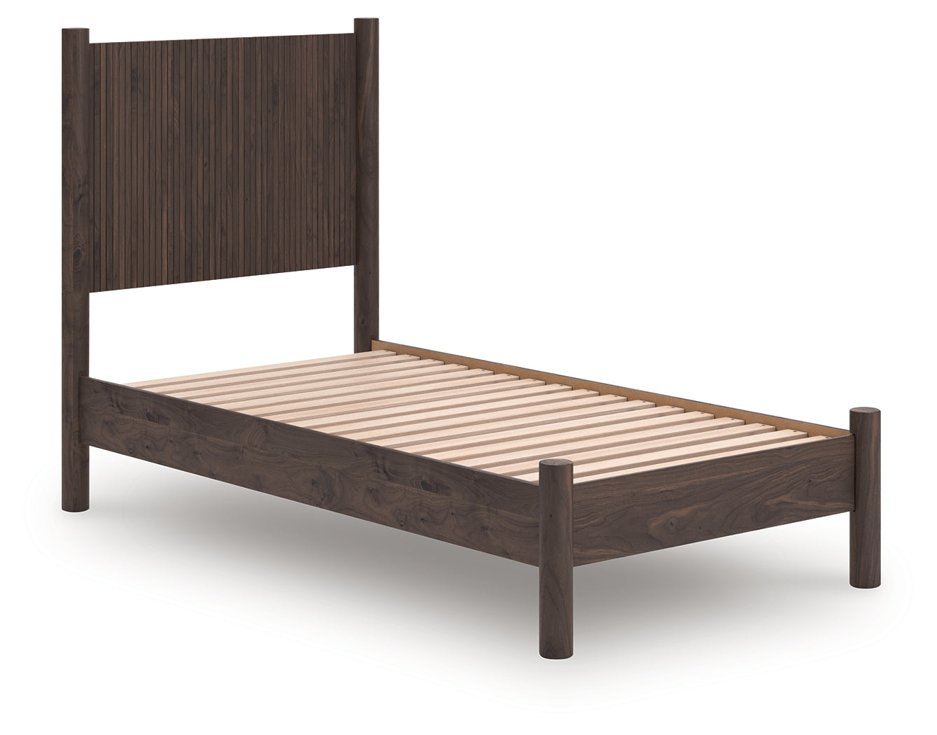 Lullora Furniture - Ashley Furniture - Pamytta Bedroom - Twin Panel Platform Bed / Brown - PCB2614B2