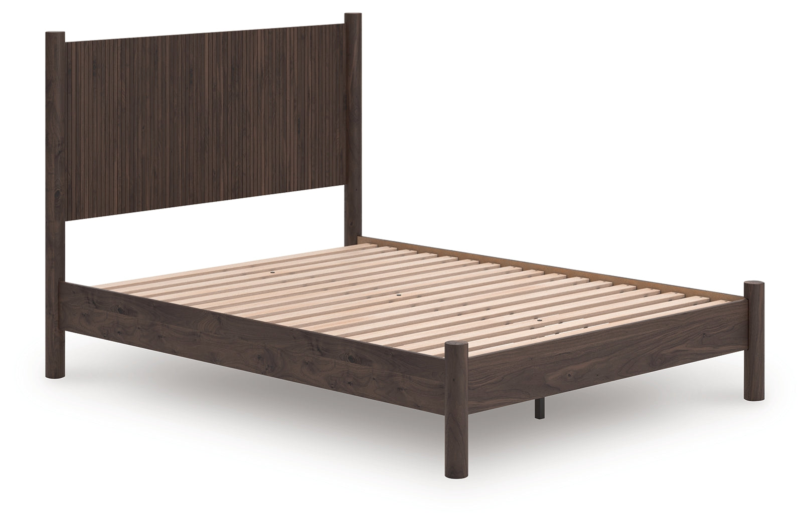 Lullora Furniture - Ashley Furniture - Pamytta Bedroom - Queen Panel Platform Bed / Brown - PCB2614B6