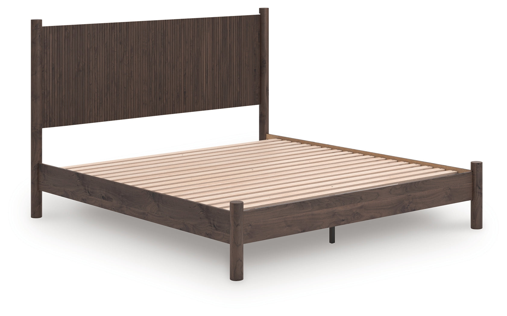 Lullora Furniture - Ashley Furniture - Pamytta Bedroom - King Panel Platform Bed / Brown - PCB2614B27