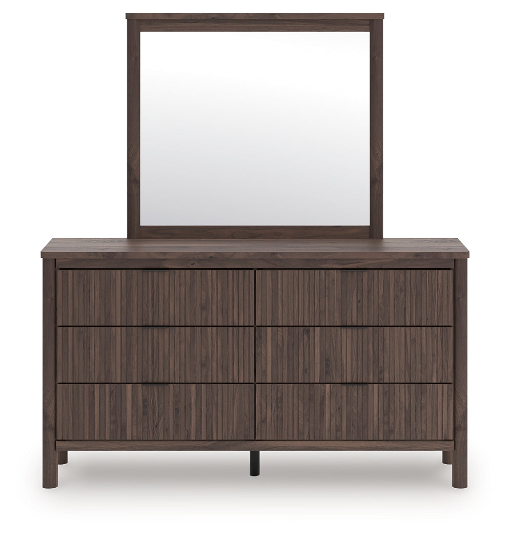 Lullora Furniture - Ashley Furniture - Pamytta Bedroom - Dresser and Mirror / Brown - PCB2614B1