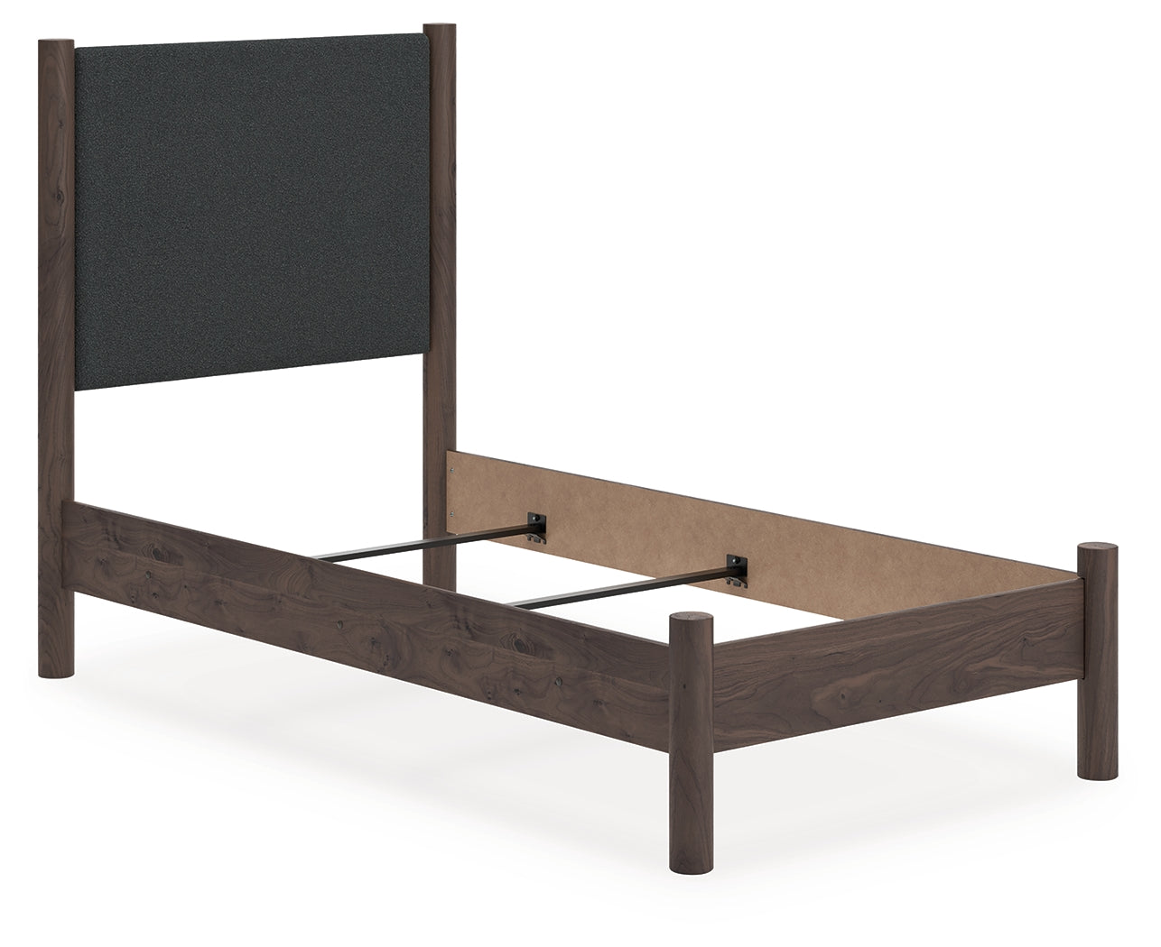 Lullora Furniture - Ashley Furniture - Pamytta Bedroom - Twin Upholstered Panel Bed / Brown - PCB2614B20