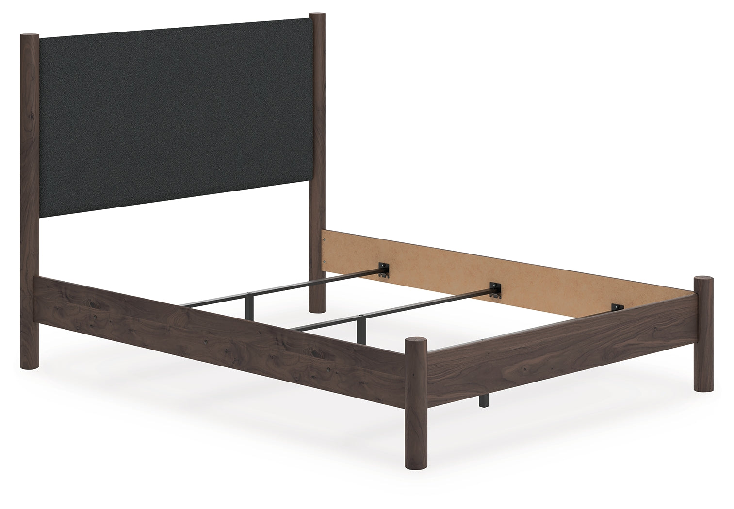 Lullora Furniture - Ashley Furniture - Pamytta Bedroom - Queen Upholstered Panel Bed / Brown - PCB2614B24