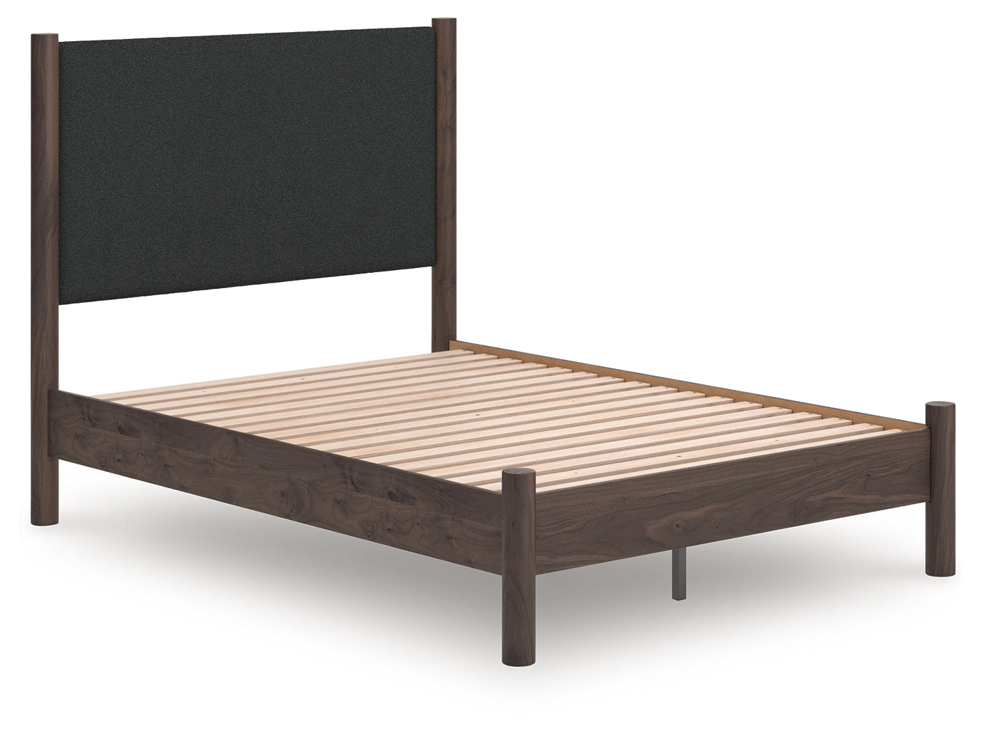 Lullora Furniture - Ashley Furniture - Pamytta Bedroom - Full Upholstered Panel Platform Bed / Brown - PCB2614B10
